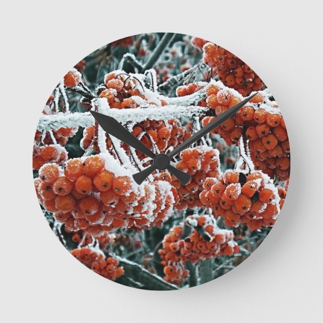 Reloj Redondo Mediano Aroma de nieve de invierno (Anverso)
