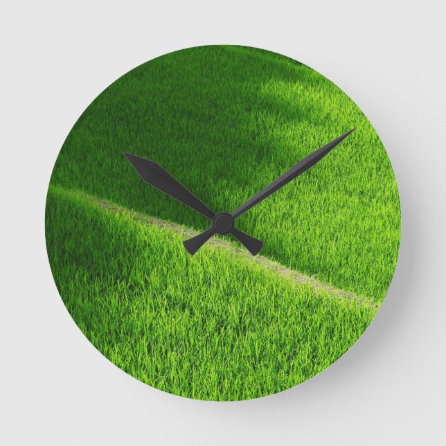 Reloj Redondo Mediano Arroz con terrazas campos de arroz de Yamada Japón (Anverso)