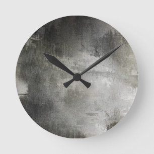 Reloj Redondo Mediano art abstract grunge black and white textured