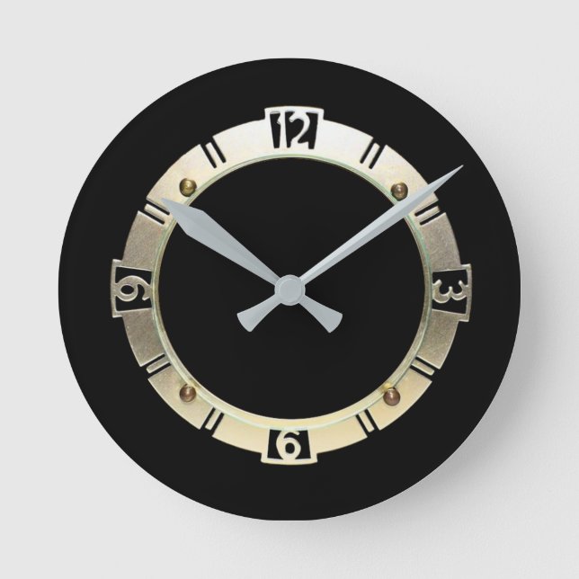Reloj Redondo Mediano Art Deco (Anverso)