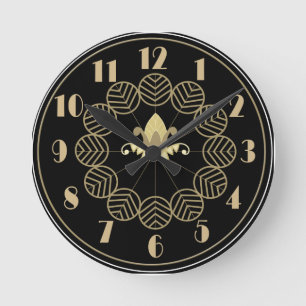 Reloj Redondo Mediano Art Deco Gatsby Style Wallclock