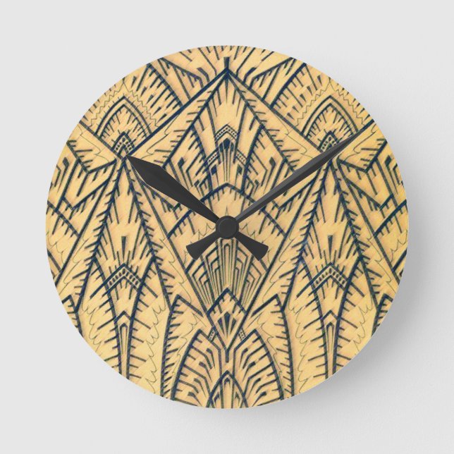Reloj Redondo Mediano Art Deco Geo Arquitecto (Anverso)