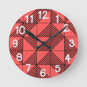 Reloj Redondo Mediano Art Deco Lines