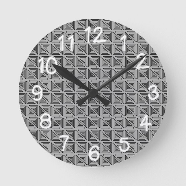 Reloj Redondo Mediano Art Deco Mazes (Anverso)