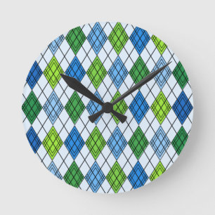 Reloj Redondo Mediano Art Deco Rain Argyle