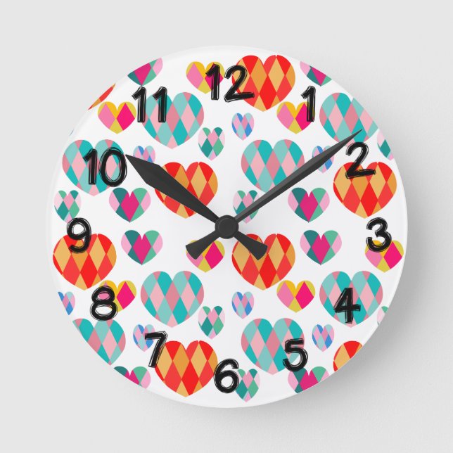 Reloj Redondo Mediano Art Deco Valentine (Anverso)