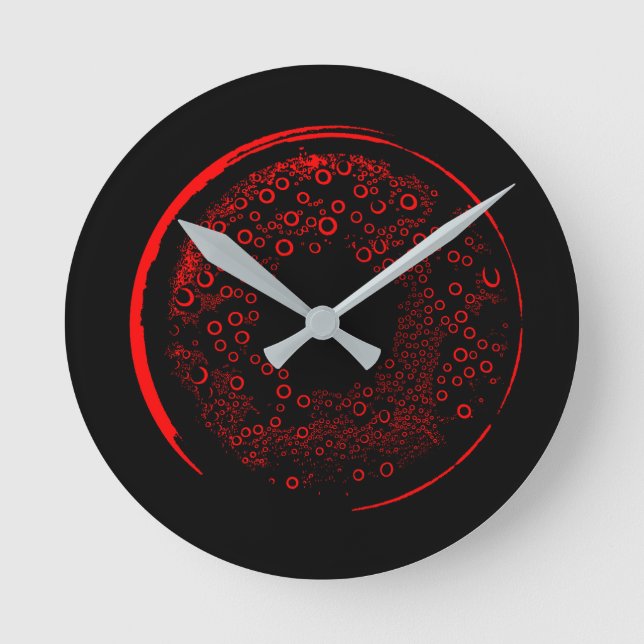 Reloj Redondo Mediano Arte abstracto (Anverso)
