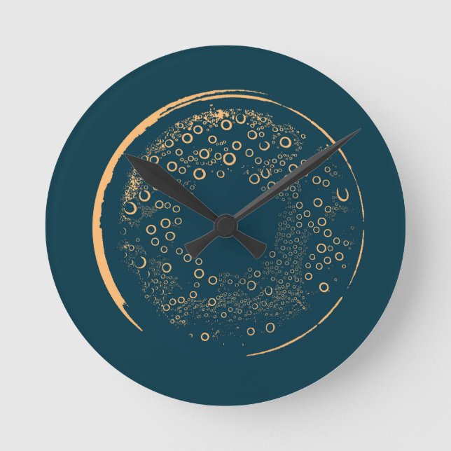Reloj Redondo Mediano Arte abstracto  (Anverso)