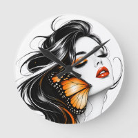 Arte abstracto de tres mariposas elegantes