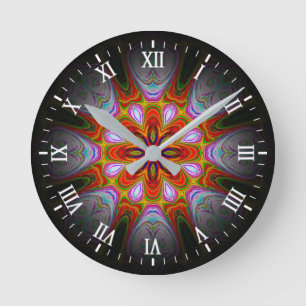 Reloj Redondo Mediano Arte Antiguo Abstracto-18434