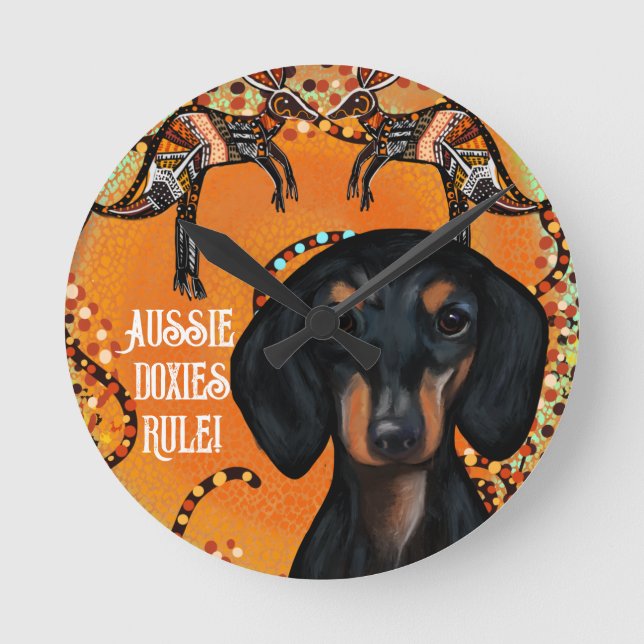 RELOJ REDONDO MEDIANO ARTE AUSTRALIA (Anverso)