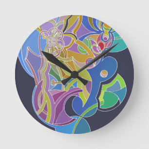 Reloj Redondo Mediano Arte caprichoso