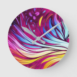 Reloj Redondo Mediano Arte Caprichoso en 8"