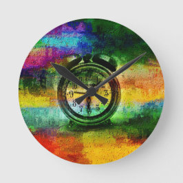Reloj Redondo Mediano Arte de expresión y comunidad | Zazzle_Growshop.