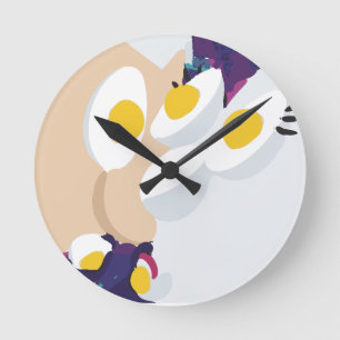 Reloj Redondo Mediano Arte de Huevo RG RA