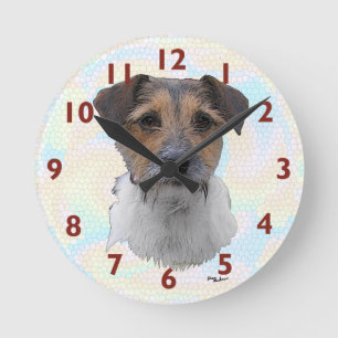 Reloj Redondo Mediano Arte de Jack Russell Terrier