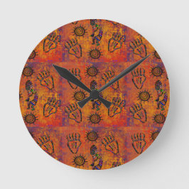 Reloj Redondo Mediano Arte de Kokopelli