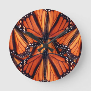 Reloj Redondo Mediano arte de la mariposa de monarca