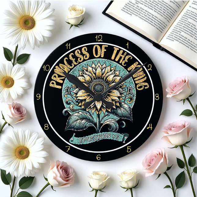 Reloj Redondo Mediano Arte de la Princesa del Rey (Subido por el creador)