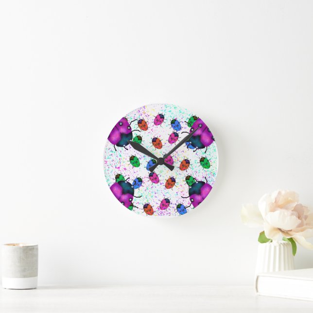 RELOJ REDONDO MEDIANO ARTE DE LADYBUG (Hogar)
