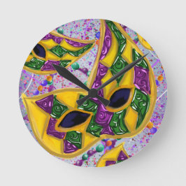 RELOJ REDONDO MEDIANO ARTE DE MARDI GRAS
