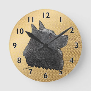 Reloj Redondo Mediano Arte del Schipperke