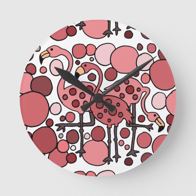 Reloj Redondo Mediano Arte enrrollado del flamenco (Anverso)