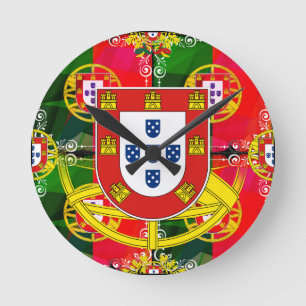 Reloj Redondo Mediano Arte folclórico de Portugal