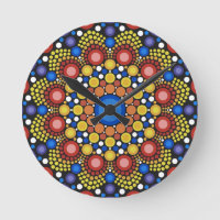 Arte Fractal Floral Dotado Retro Mandala