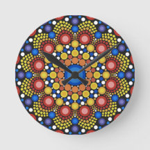 Arte Fractal Floral Dotado Retro Mandala