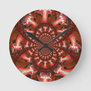 Reloj Redondo Mediano Arte gráfico/impresión de lengua caleidoscópica