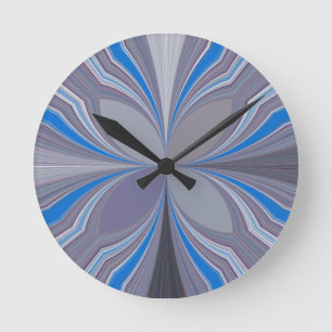 Reloj Redondo Mediano Arte impreso de textura con lunares grises ceniza