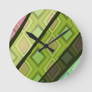 Reloj Redondo Mediano Arte Interpretativo Capullo de Rosa Rosa