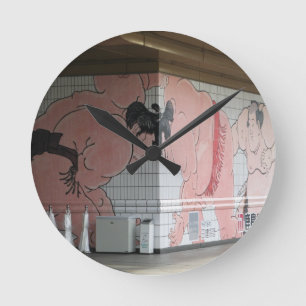 Reloj Redondo Mediano Arte mural de la pared del sumo