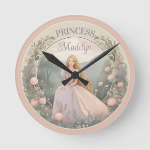 Reloj Redondo Mediano Arte para guardería de Princesa encantada