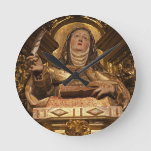 Reloj Redondo Mediano Arte religioso en representación de Santa Teresa