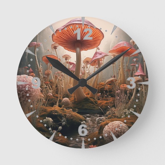 Reloj Redondo Mediano Arte Surrealista - Escapos de sueños (Anverso)