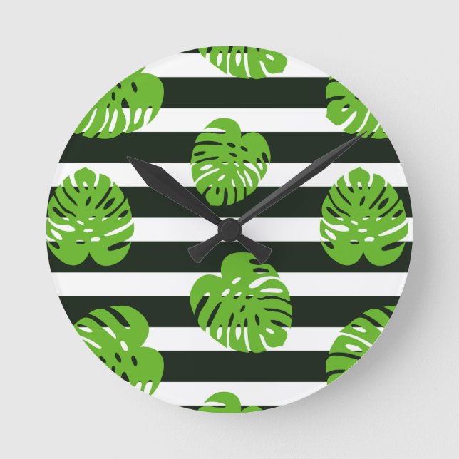 Reloj Redondo Mediano Arte Tropical Sunset (Anverso)