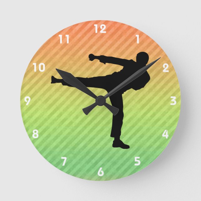 Reloj Redondo Mediano Artes marciales (Anverso)