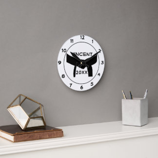 Reloj Redondo Mediano Artes marciales redondas al cinturón negro