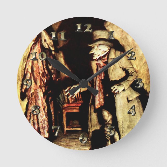 Reloj Redondo Mediano Arthur Rackham - A Navidades Carol - Grumpy (Anverso)
