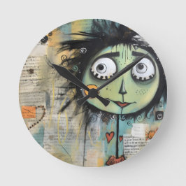 Reloj Redondo Mediano ArtLady 13 Encantadora y angustiada