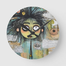 Reloj Redondo Mediano ArtLady 18 Encantadora y angustiada