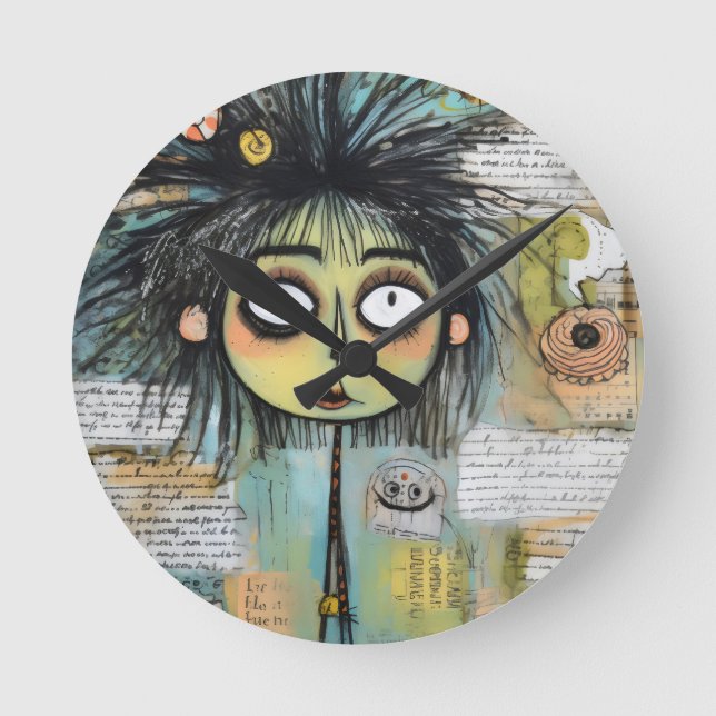 Reloj Redondo Mediano ArtLady 18 Encantadora y angustiada (Anverso)