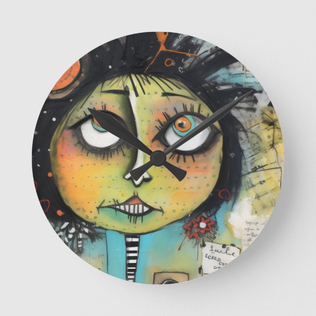Reloj Redondo Mediano ArtLady 19 Encantadora y angustiada (Anverso)