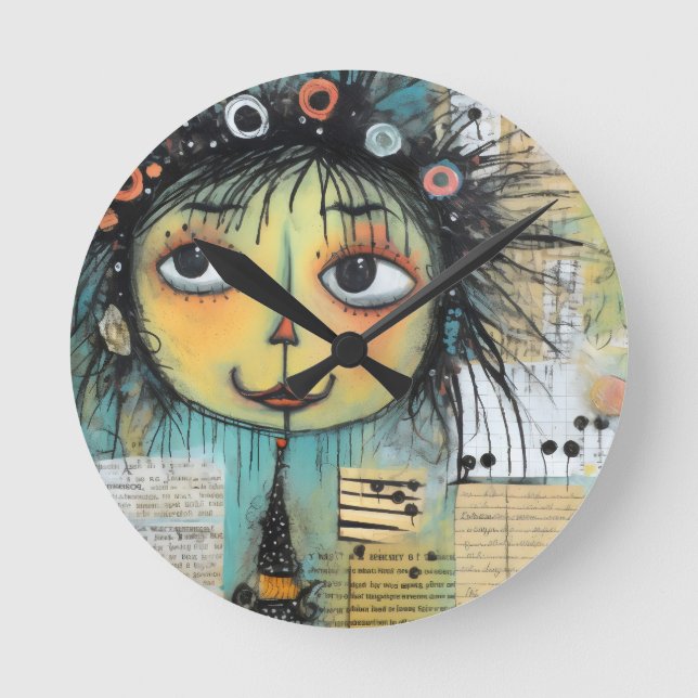 Reloj Redondo Mediano ArtLady 1 Encantador y angustiado (Anverso)