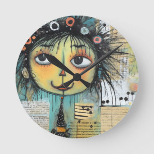 Reloj Redondo Mediano ArtLady 1 Encantadora y angustiada