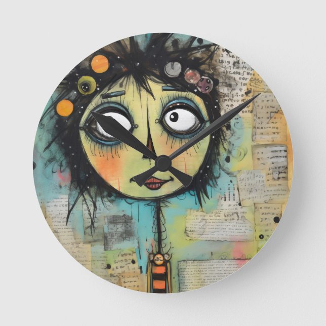 Reloj Redondo Mediano ArtLady 22 Encantador y afligido (Anverso)