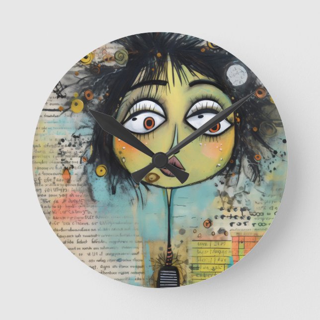 Reloj Redondo Mediano ArtLady 26 Encantador y afligido (Anverso)