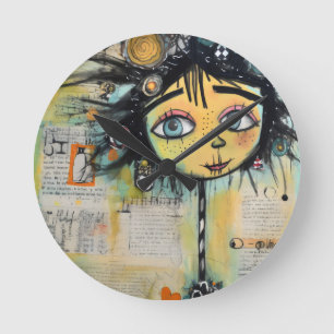 Reloj Redondo Mediano ArtLady 28 Encantadora y angustiada